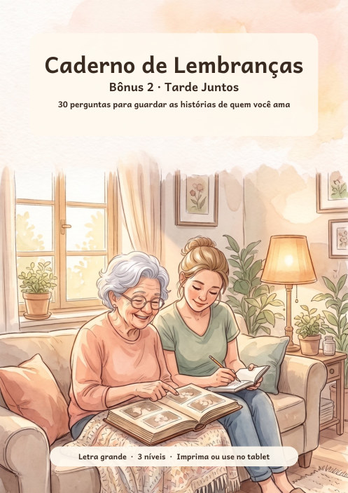 Capa do bônus Caderno de Lembranças